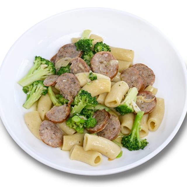Petite Rigatoni Sausage & Broccoli Pasta.