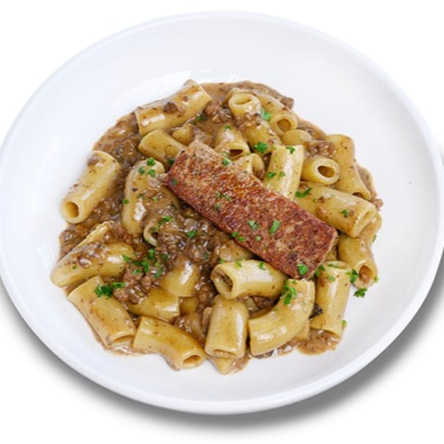Petite Rigatoni Wild Mushroom Pasta.