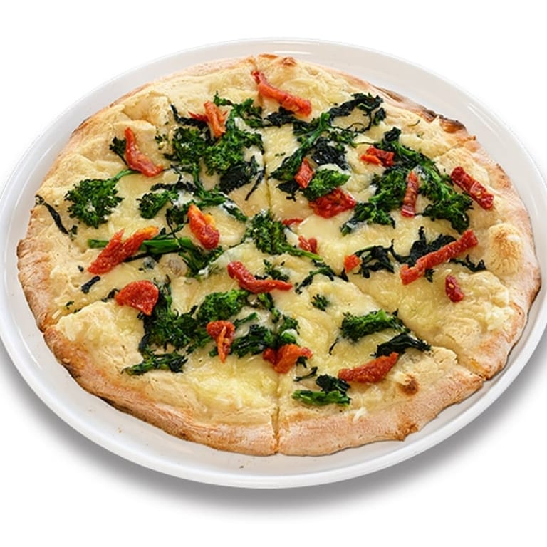 Savor our pizza bianca