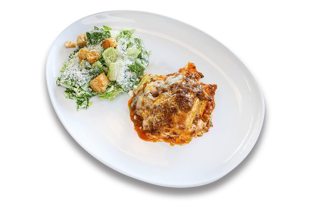 Lasagna and Salad.