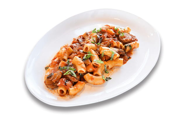 Rigatoni Sausage and Peppers Pasta.