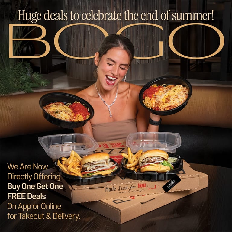 End of Summer BOGO Deals on Takeout & Delivery!