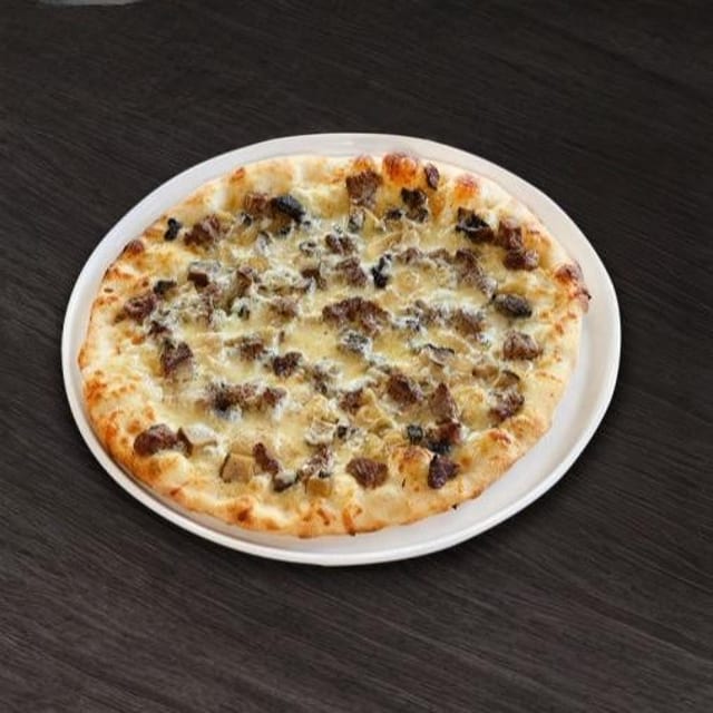 12" Steak & Mushroom Pizza.